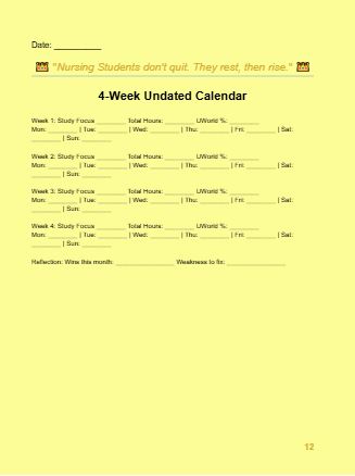 Crown & Velvet NCLEX-RN Teaser Planner 2025–2026 | Digital Fillable PDF